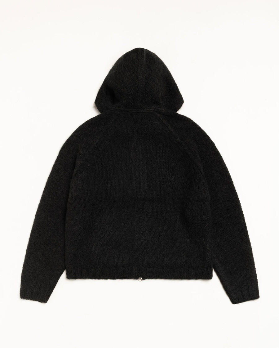 sudadera con capucha y cremallera de punto grueso
