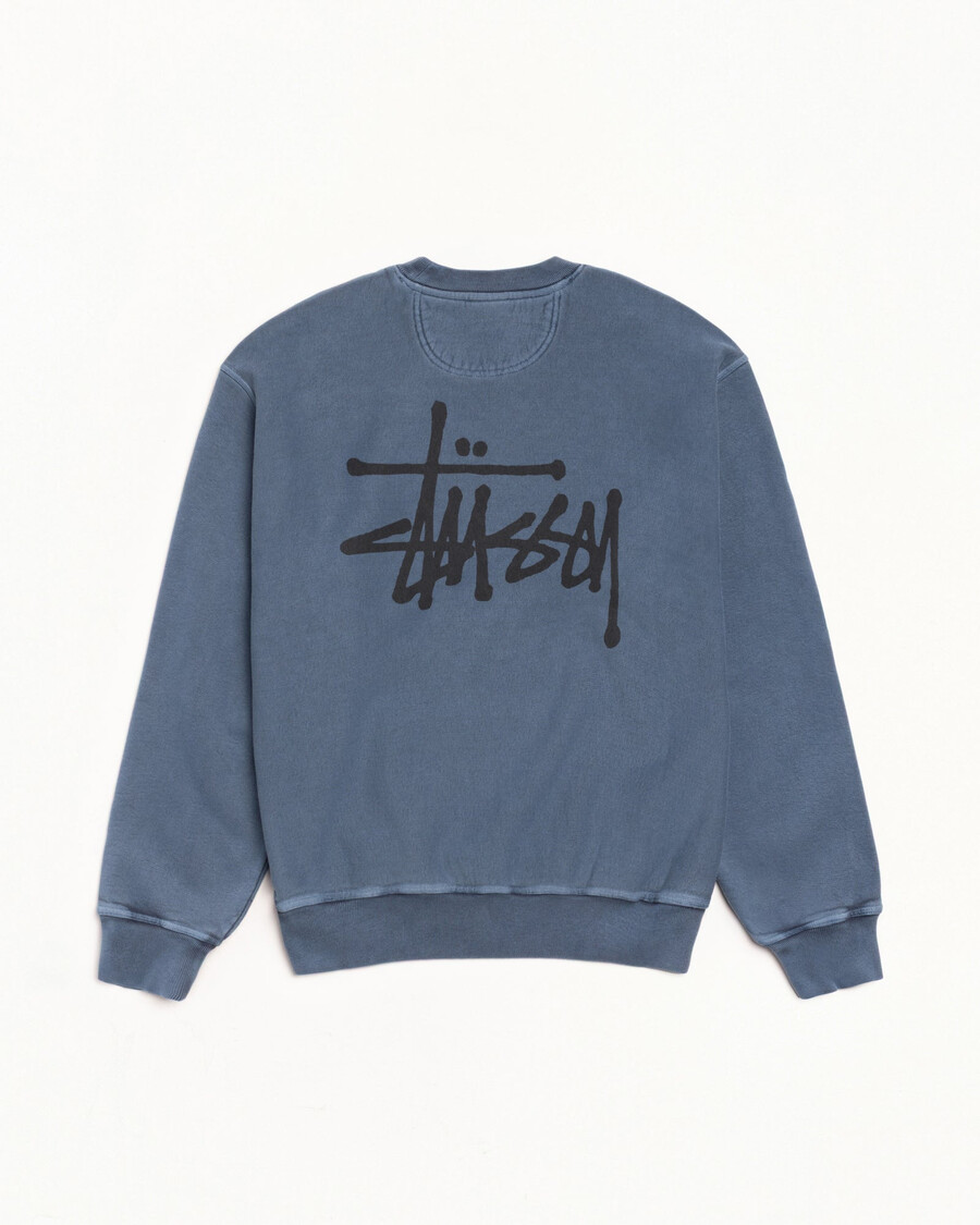 stüssy crew básico teñido con pigmentos
