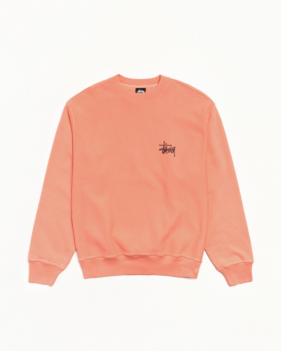 stüssy crew básico teñido con pigmentos