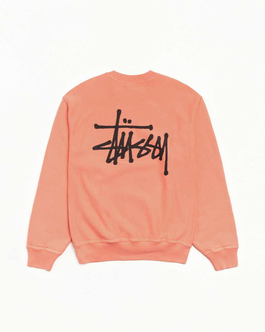 stüssy crew básico teñido con pigmentos