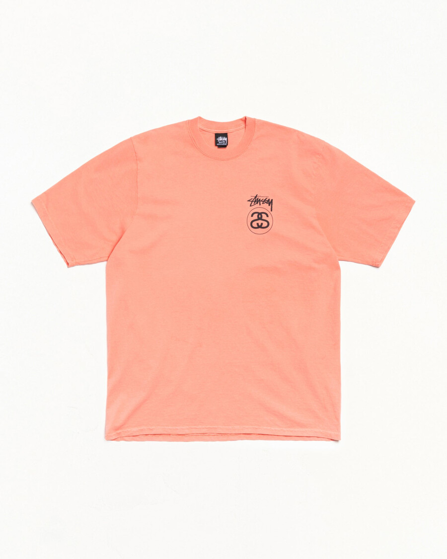 camiseta teñida con pigmentos stock link