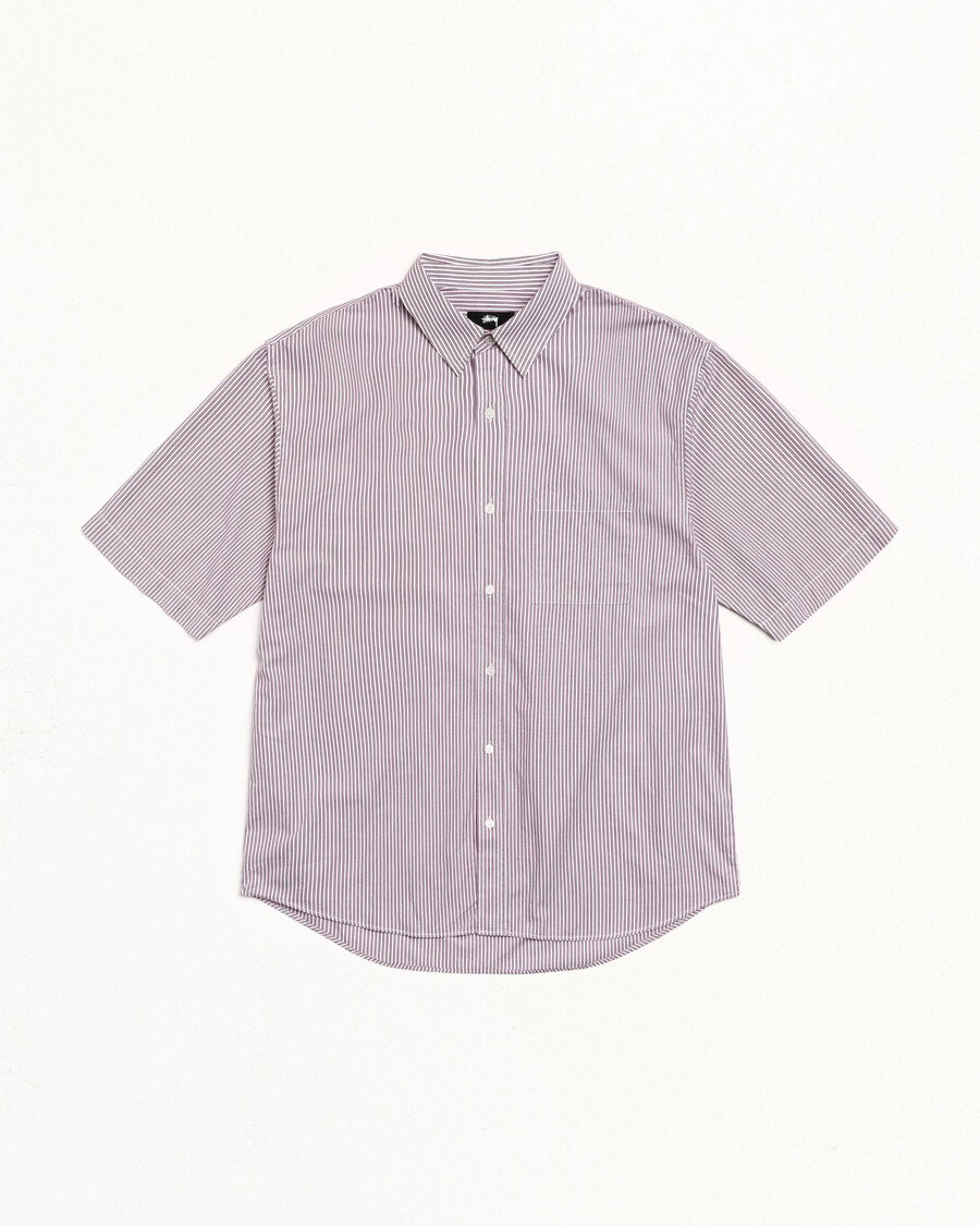 camisa de manga corta cuadrada con rayas de 8 bolas