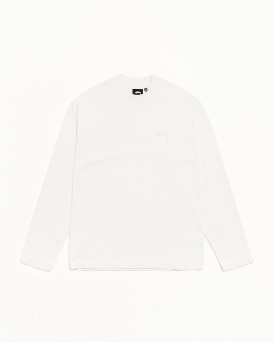 camiseta de cuello alto teñida de manga larga